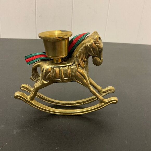 Vintage Antique Interpur International Rocking Horse With Bell Christmas Decor - Picture 5 of 7